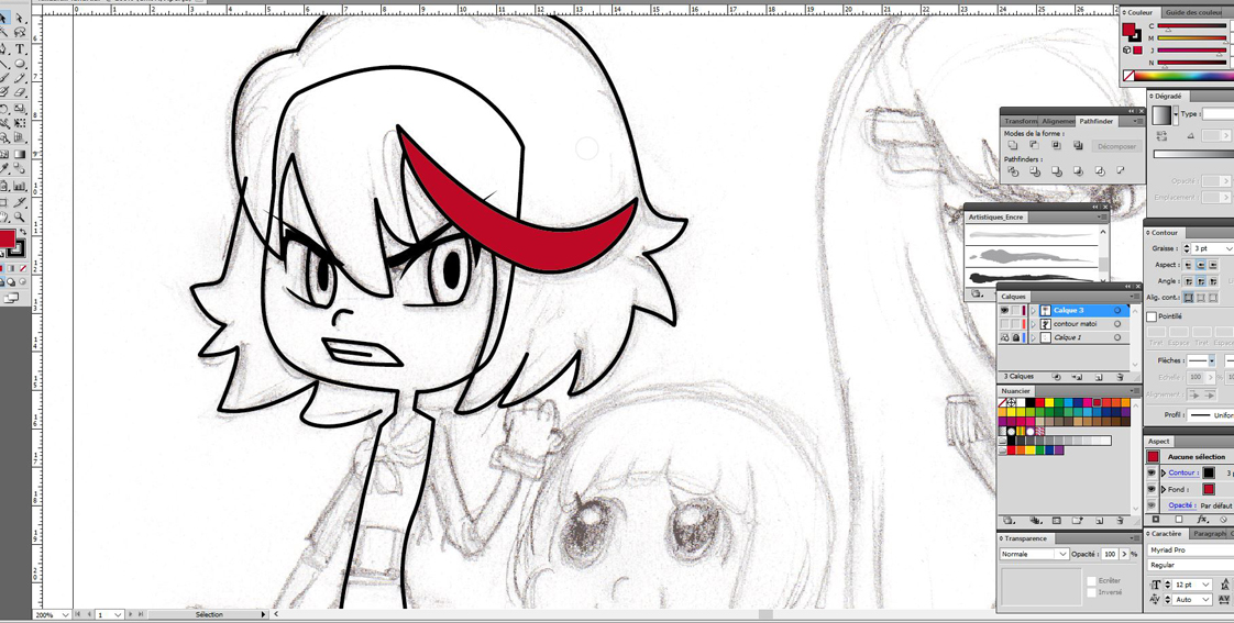 Création en cours d'un fanart Kill la Kill